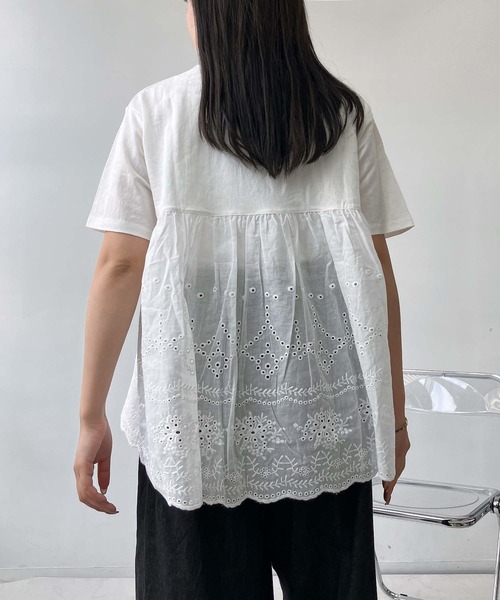 AS KNOW tシャツ ○接触冷感 カノコ切り替え異素材半袖プル