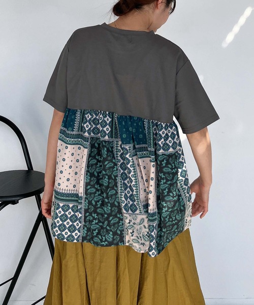 AS KNOW tシャツ ○接触冷感 カノコ切り替え異素材半袖プル