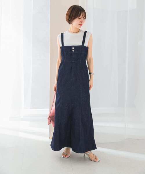 【公式サイト完売！定価15950円】Lee　ロッソ　デニム　ワンピース　キャミ ワンピース 「別注」Lee×ROSSO CAMISOLE FLARE SKIRT : ZOZOTOWN