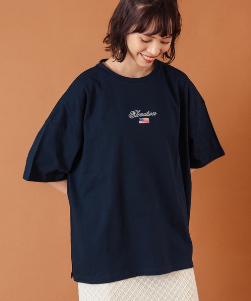anap mimpi（アナップミンピ） tシャツ 半袖 国旗ロゴ ワンポイント