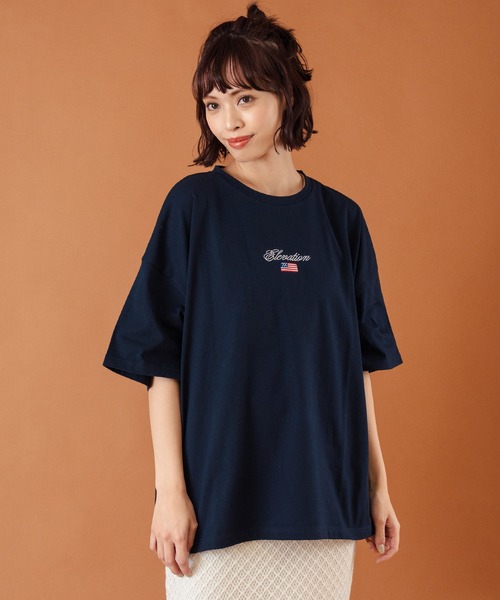 anap mimpi（アナップミンピ） tシャツ 半袖 国旗ロゴ ワンポイント
