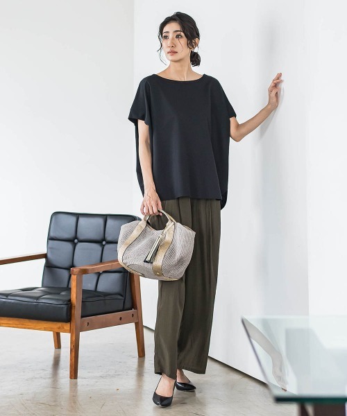 【WEB限定】ゆったりシルエットカットソー≪洗濯機で洗える≫ WEB限定】ゆったりシルエットカットソー≪洗濯機で洗える≫（T