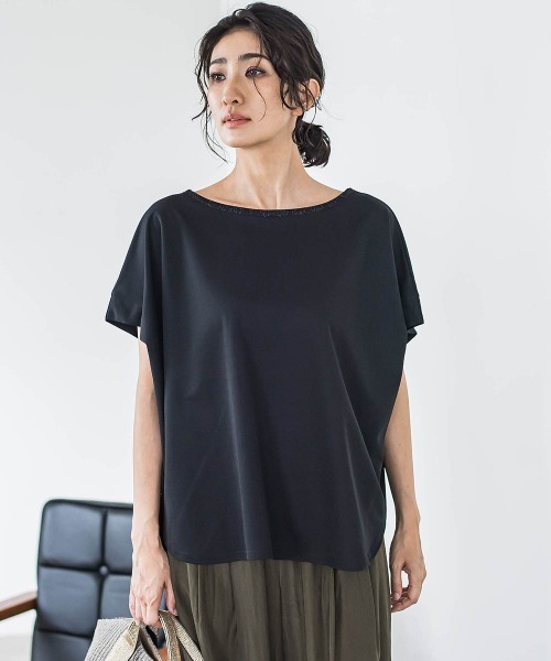la.f... / ラ・エフ 【WEB限定】ウエストタックカットソー≪手洗い可能≫ コットンブレンドニット≪手洗い可能≫ | la.f（ラ エフ