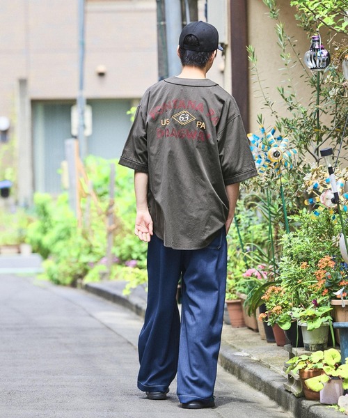 NIKO AND… 刺繍ベースボールシャツ　カーキ niko and ｜刺繍ベースボールシャツ | Rakuten Fashion(楽天