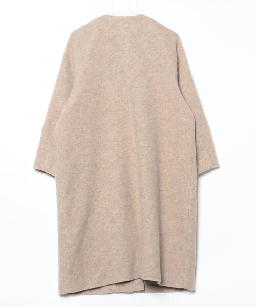 「chambre de charme」 ノーカラーコート FREE ベージュ レディース_画像2
