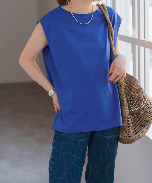 tシャツ バックタックニュアンスフレンチTシャツ レディース Spick＆Span tシャツ バックタックニュアンスフレンチTシャツ