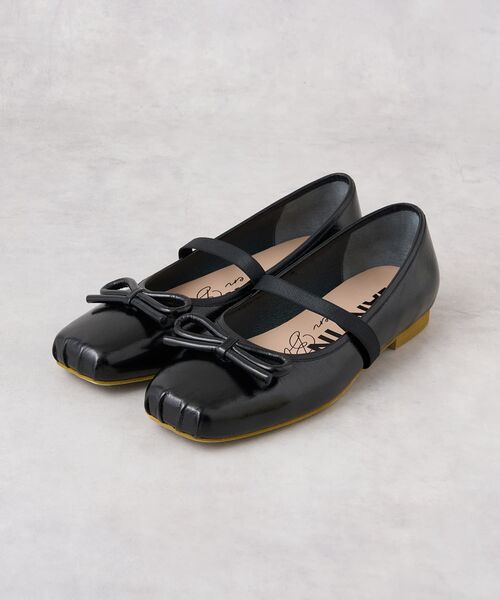 LANVIN en Bleu バレエシューズ パンプス レザーリボンバレエシューズ