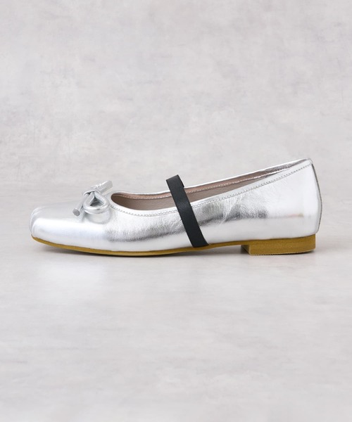 LANVIN en Bleu バレエシューズ パンプス レザーリボンバレエシューズ