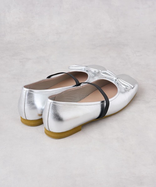LANVIN en Bleu バレエシューズ パンプス レザーリボンバレエシューズ