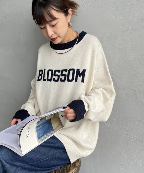 ニット セーター 「WEB先行予約」「LOGAN Knitting Mills/ローガン ニッティング ミルズ」 別注 クルーネック 配色ジャガードロ