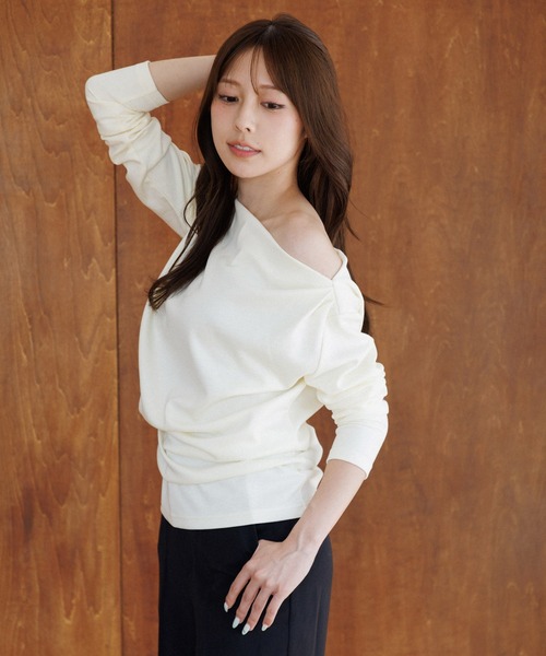 tシャツ 3way drape tops（3ウェイドレープトップス） レディース