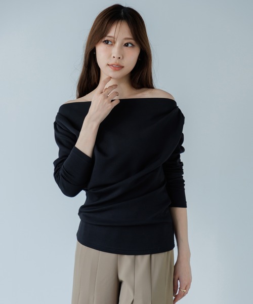 SENEE 3way drape tops（3ウェイドレープトップス） SENEE（セニー）の「3way drape tops（3ウェイドレープトップス）（T