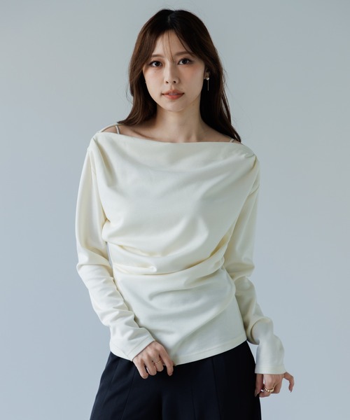 tシャツ 3way drape tops（3ウェイドレープトップス） レディース