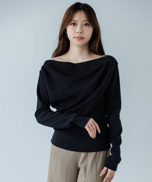tシャツ 3way drape tops（3ウェイドレープトップス） レディース