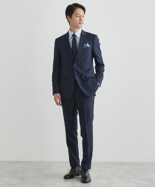 新品タグ付き　タケオキクチ　ネクタイ　ネイビー　無地　ソリッドタイ　光沢 TAKEO KIKUCHI（タケオキクチ） ネクタイ 「Made in JAPAN」市松紋