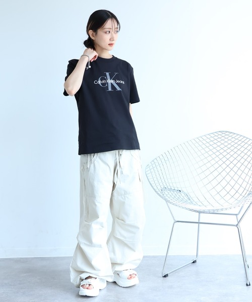 tシャツ 「 /カルバンクライン」CLASSIC LOGO TEE/ CK クラシックロゴ クルーネック 半袖Tシャツ レディー Calvin Klein tシャツ 「Calvin Klein/カルバンクライン