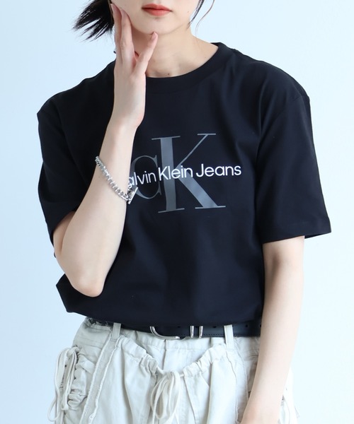 tシャツ 「 /カルバンクライン」CLASSIC LOGO TEE/ CK クラシックロゴ クルーネック 半袖Tシャツ レディー Calvin Klein tシャツ 「Calvin Klein/カルバンクライン