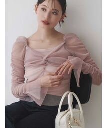tシャツ ラメチュールツイストギャザートップス レディース｜ZOZOTOWN Yahoo!店