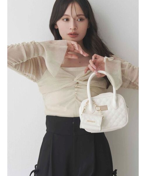 MERCURYDUO（マーキュリーデュオ） tシャツ ラメチュールツイスト