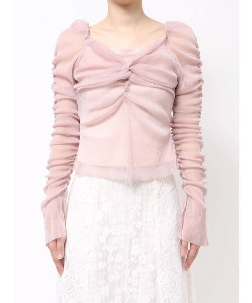 MERCURYDUO（マーキュリーデュオ） tシャツ ラメチュールツイスト