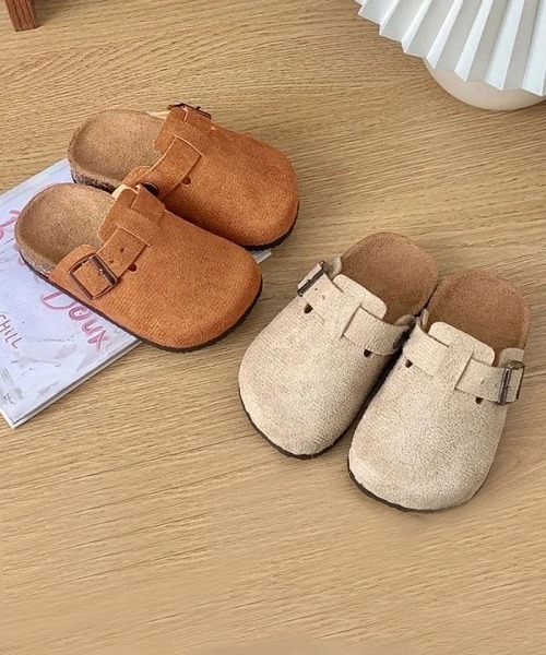 サンダル 「 Bambin / ボンバン 」 スエードタッチ クロッグシューズ