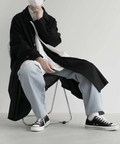 「remer」 加工デニムパンツ LARGE サックスブルー メンズ