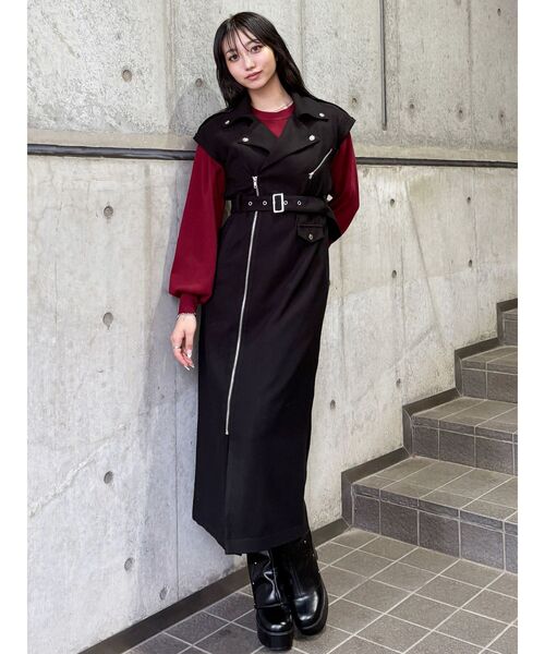 MURUA（ムルーア） ワンピース ライダースライクジャンスカ : ZOZOTOWN