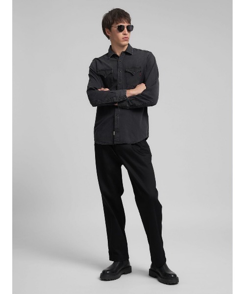 REPLAY（リプレイ） シャツ ブラックデニム ウエスタンシャツ メンズ