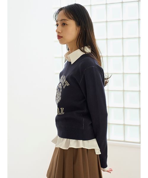 SNIDEL（スナイデル） ニット セーター シャツドッキングジャガード