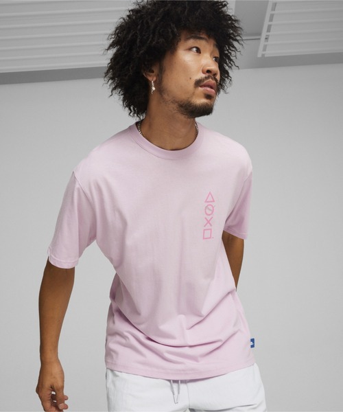 PUMA ピンク Tシャツ Lサイズ プーマ PUMA レディース 半袖機能Tシャツ ESS ロゴ ボーイフレンド T