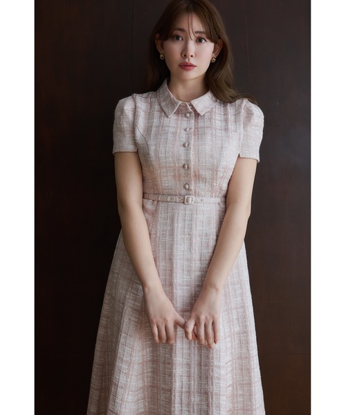 Her lip to / 半袖ワンピース/S/レーヨン/GRY/無地/1222305097 Her lip to 半袖ワンピース S ピンク レディース : ZOZOTOWN Yahoo!店