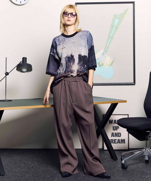 「MAISON SPECIAL」 半袖ニット 2 ブラック メンズ_画像3