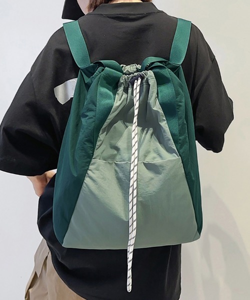 新品タグ付き Y'S ワイズ オリーブグリーン ドローストリングバッグ　リュック トートバッグ 2WAYバッグ ドローストリングトートリュック レディース