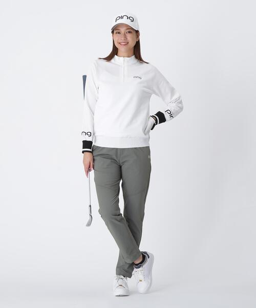 【ホワイト】全方向ストレッチ コーデュラテーパードパンツ <LADIES LINE> (LADIES) PING（ピン） パンツ 「PING APPAREL」全方向ストレッチ コーデュラ