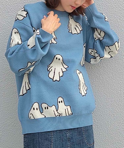 Bleu Bleuet（ブルーブルーエ） ニット セーター アニマル総柄ニット