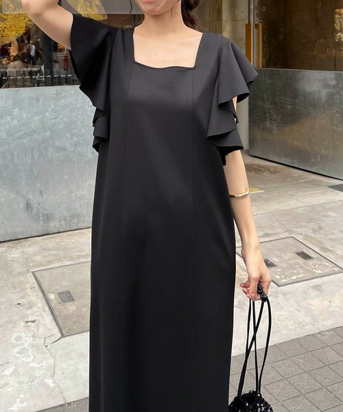 「CAPRICIEUX LE'MAGE」 半袖ワンピース FREE ブラック レディース_画像3