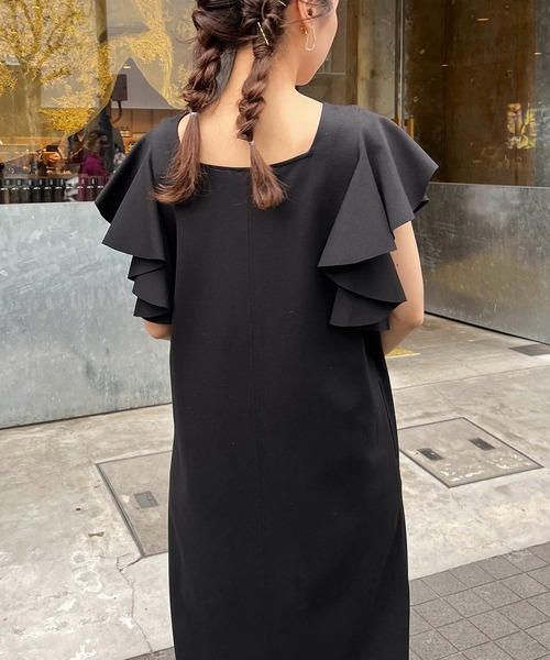 「CAPRICIEUX LE'MAGE」 半袖ワンピース FREE ブラック レディース_画像4