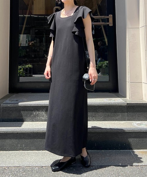 「CAPRICIEUX LE'MAGE」 半袖ワンピース FREE ブラック レディース_画像5