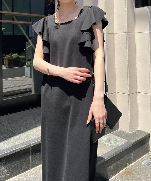 「CAPRICIEUX LE'MAGE」 半袖ワンピース FREE ブラック レディース_画像9