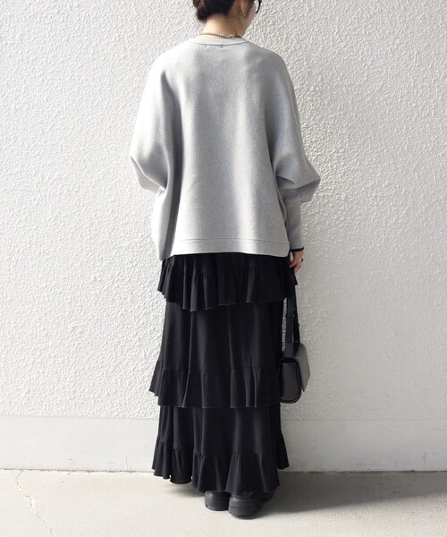 【本日削除予定】2016AW 袖ボリュームニット♡ SHIPS any ニット セーター any:「手洗い可能」ダブルフェイス