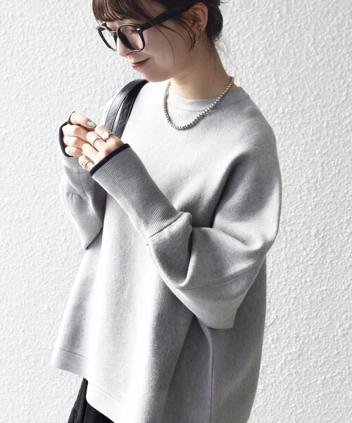 SHIPS any ニット セーター any:「手洗い可能」ダブルフェイス