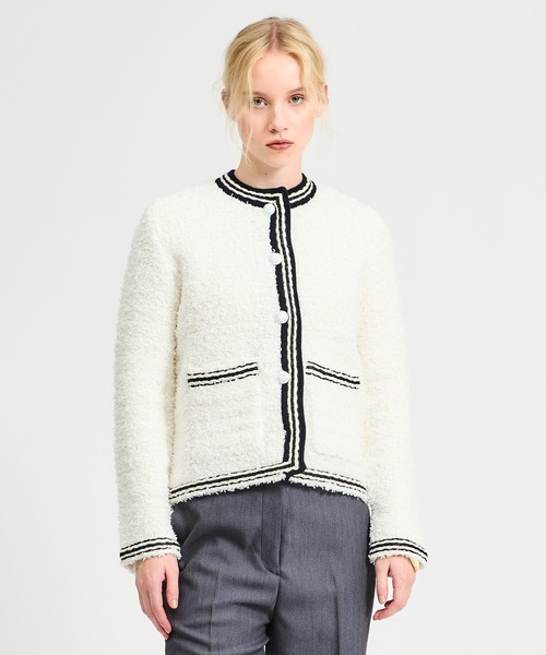 ESTNATION エストネーション ツイード ノーカラージャケット ESTNATION（エストネーション） ジャケット ノーカラージャケット