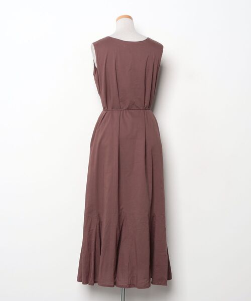 「AZUL ENCANTO」 ノースリーブワンピース FREE ブラウン レディース_画像2