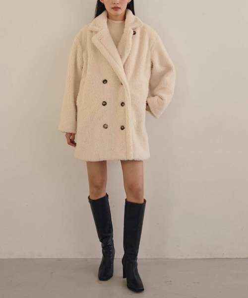 ACYM（アシーム） コート アウター テディボアミドルコート レディース