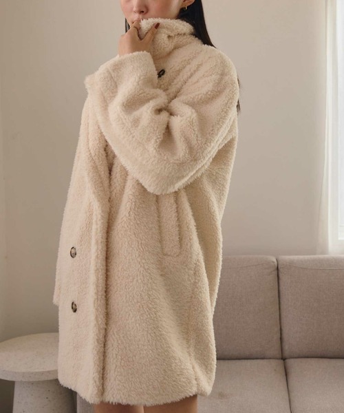 ACYM（アシーム） コート アウター テディボアミドルコート レディース