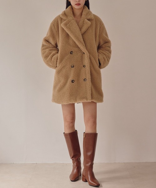 ACYM（アシーム） コート アウター テディボアミドルコート レディース