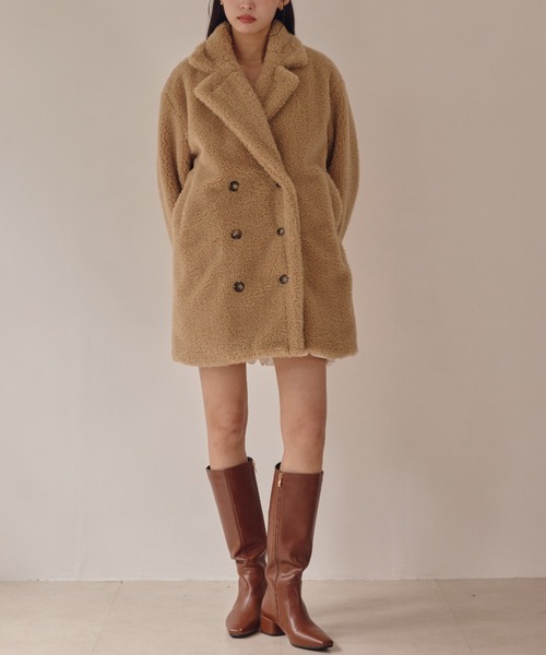 ACYM（アシーム） コート アウター テディボアミドルコート レディース