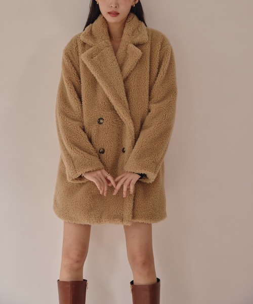 ACYM（アシーム） コート アウター テディボアミドルコート レディース