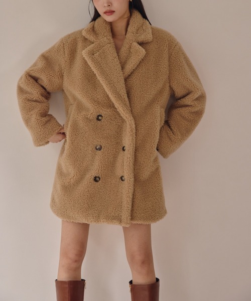 ACYM（アシーム） コート アウター テディボアミドルコート レディース