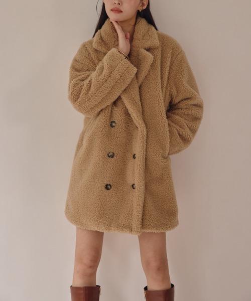 ACYM（アシーム） コート アウター テディボアミドルコート レディース